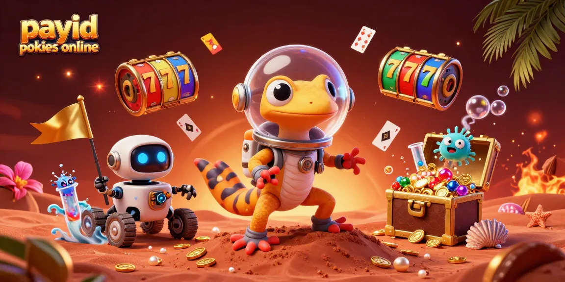 Win big with payid pokies online at this vibrant 3D Martian casino scene.
