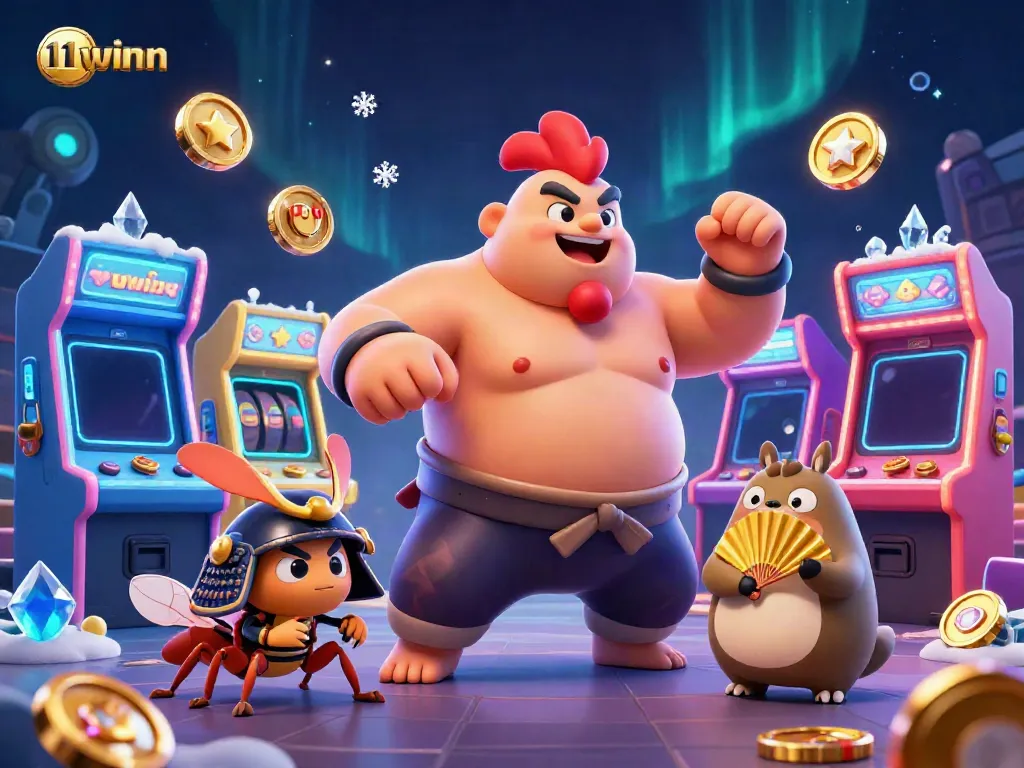 Experience exciting gameplay with 11winn featuring a powerful sumo wrestler, samurai cricket, and tanuki announcer.