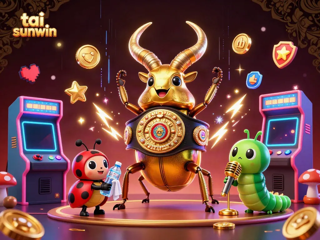 Engage with Tai Sunwin's lively gaming scene featuring interactive elements and characters.