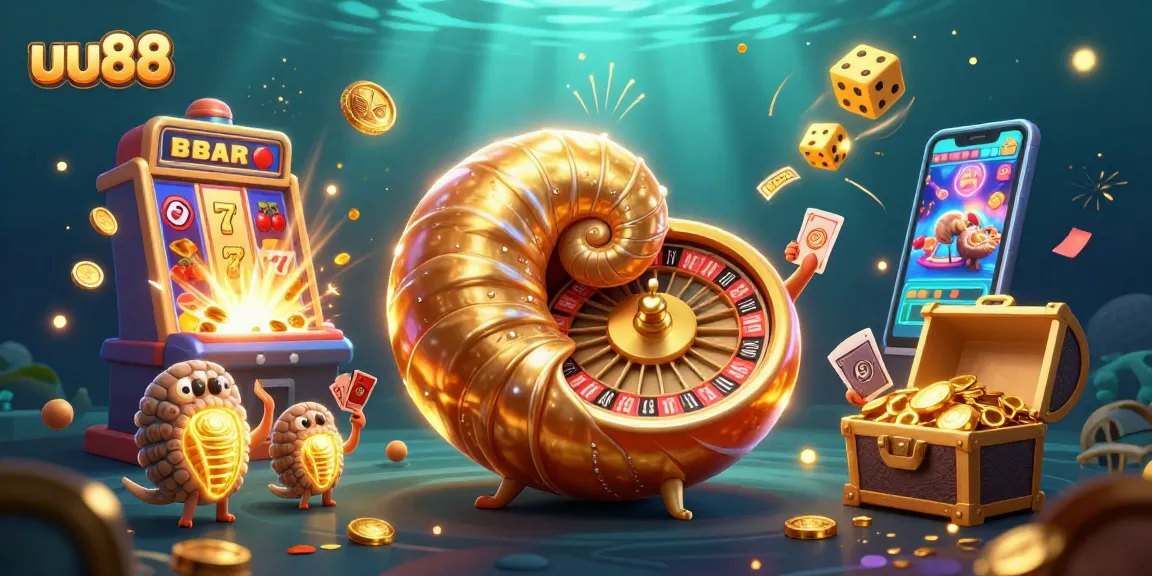 Experience the thrill of uu88 with vibrant casino games and excited characters in a dynamic scene.